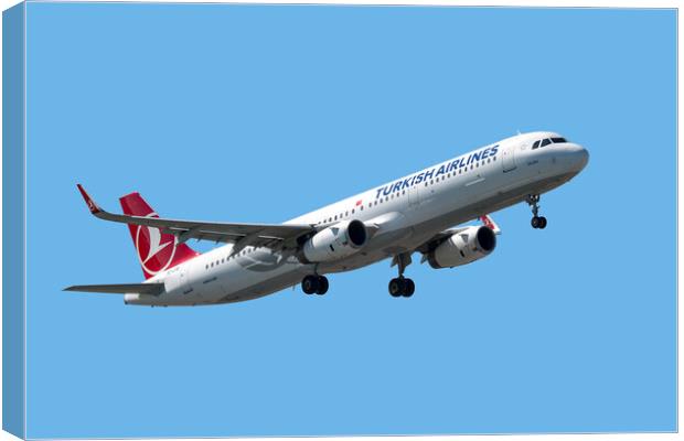 Turkish Airlines Airbus A321-231 Canvas Print by Arterra 