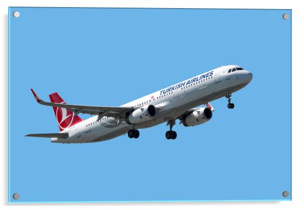 Turkish Airlines Airbus A321-231 Acrylic by Arterra 