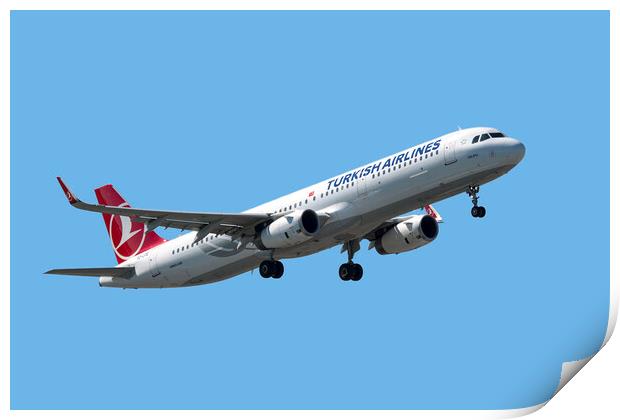 Turkish Airlines Airbus A321-231 Print by Arterra 