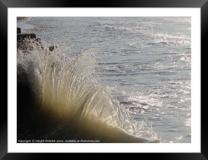 The wave Framed Mounted Print by HELEN PARKER