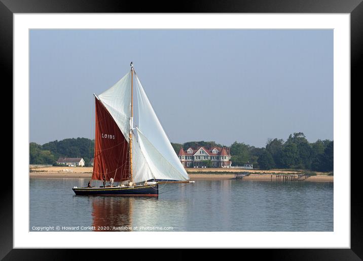 Sailing smack L0195 Gladys Framed Mounted Print by Howard Corlett