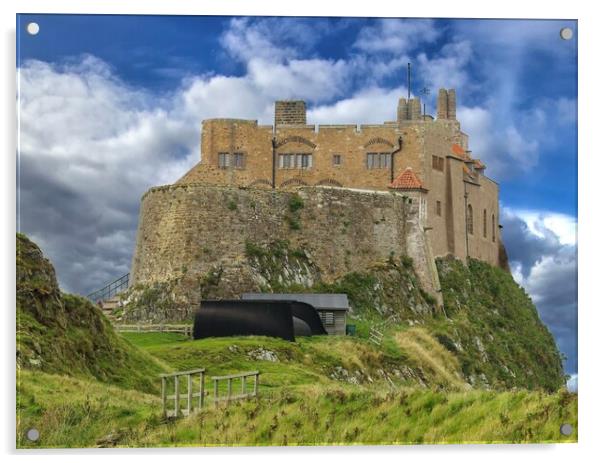 Lindisfarne Castle Northumberland Coast Acrylic by David Thompson