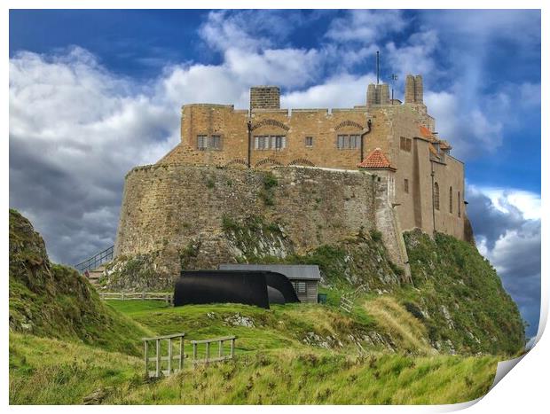 Lindisfarne Castle Northumberland Coast Print by David Thompson