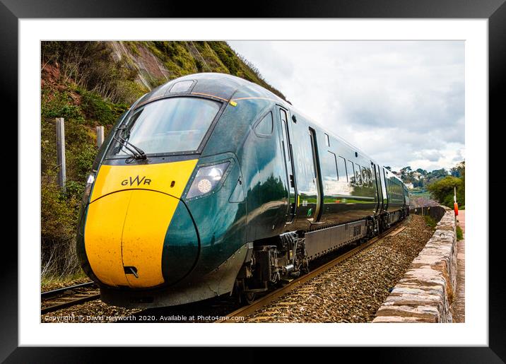 Train at Teignmouth Framed Mounted Print by David Heyworth