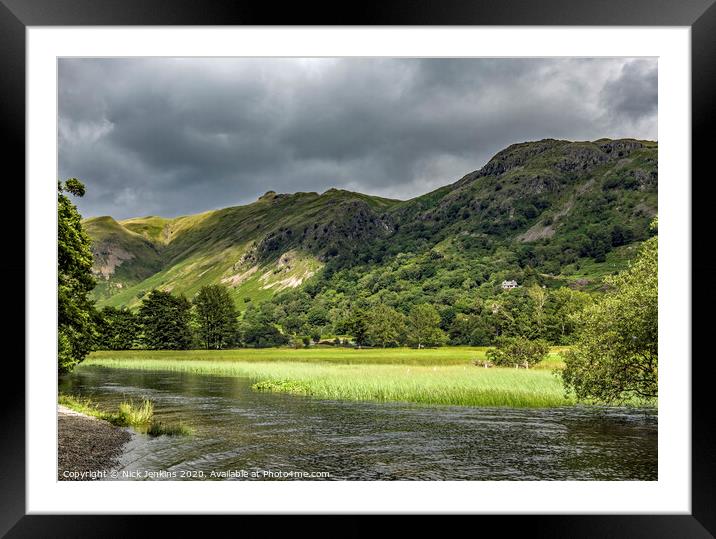 Kirkstone Beck outflow from Brotherswater in The L Framed Mounted Print by Nick Jenkins