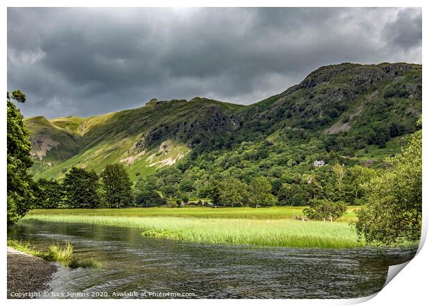 Kirkstone Beck outflow from Brotherswater in The L Print by Nick Jenkins