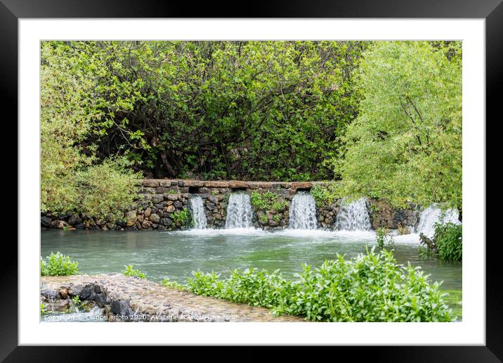 the Banias Spring source of the jordan river Framed Mounted Print by Chris Willemsen