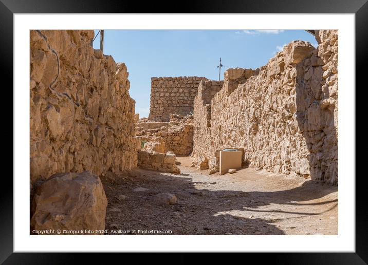 Ruins of the ancient Masada Framed Mounted Print by Chris Willemsen