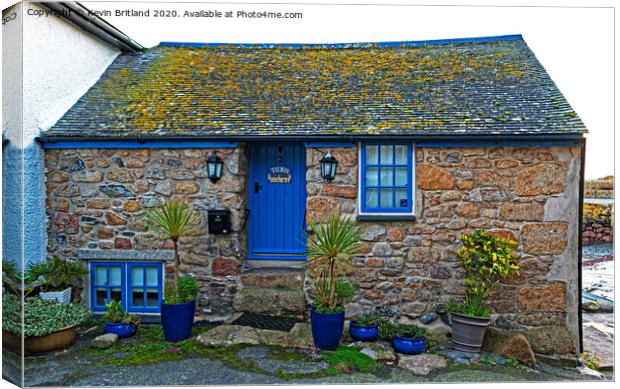 fishermans cottage mousehole cornwall Canvas Print by Kevin Britland