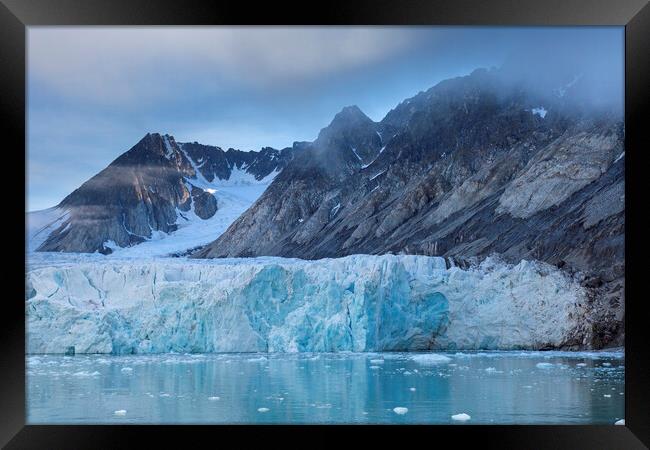 Waggonwaybreen Glacier in Albert I Land, Spitsbergen Framed Print by Arterra 