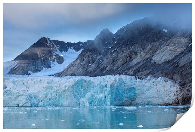 Waggonwaybreen Glacier in Albert I Land, Spitsbergen Print by Arterra 