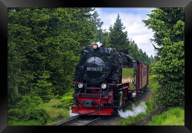 Steam Train Neubaulokomotive in the Harz National Park Framed Print by Arterra 