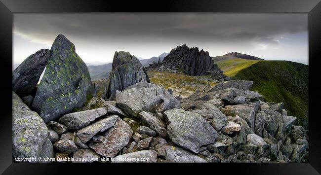 Castle of the Winds, Glyder Fach Framed Print by Chris Drabble