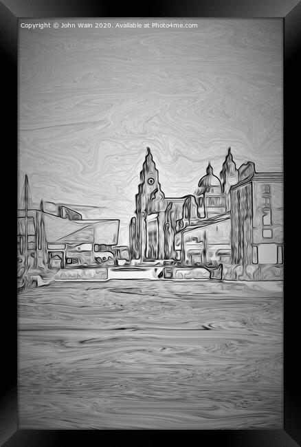 Royal Albert Dock And the 3 Graces   Framed Print by John Wain