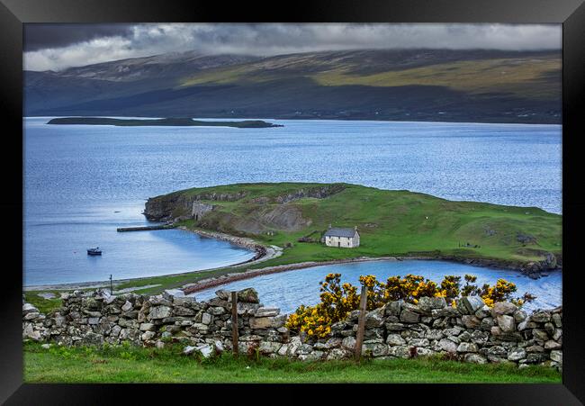 Old Ferry House at Ard Neakie in Loch Eriboll, Scotland Framed Print by Arterra 