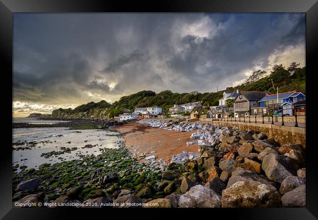 Low Tide At Steephill Cove Framed Print by Wight Landscapes