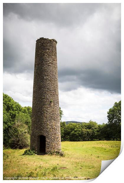 The Witches Tower of Llantrisant Print by Heidi Stewart