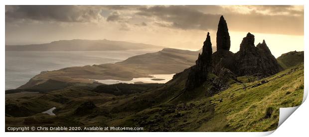 Old Man of Storr Print by Chris Drabble