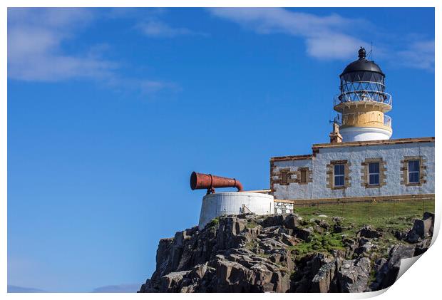 Neist Point Lighthouse and Foghorn Print by Arterra 
