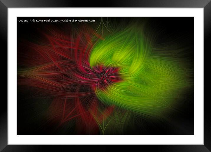 Abstract of Dahlia Framed Mounted Print by Kevin Ford