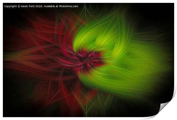 Abstract of Dahlia Print by Kevin Ford