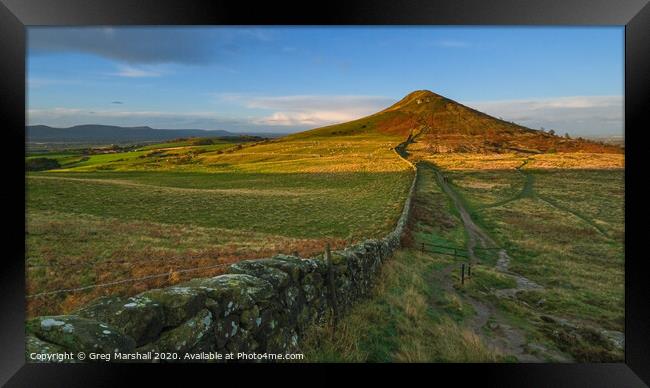 Leading to Roseberry Topping Framed Print by Greg Marshall