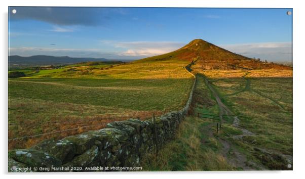 Leading to Roseberry Topping Acrylic by Greg Marshall