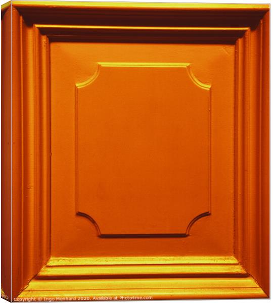 The golden orange wooden ornament Canvas Print by Ingo Menhard