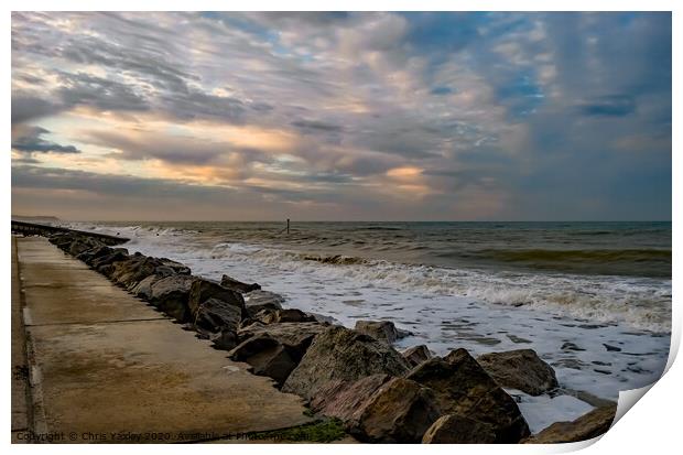 Late afternoon on Cart Gap Beach  Print by Chris Yaxley