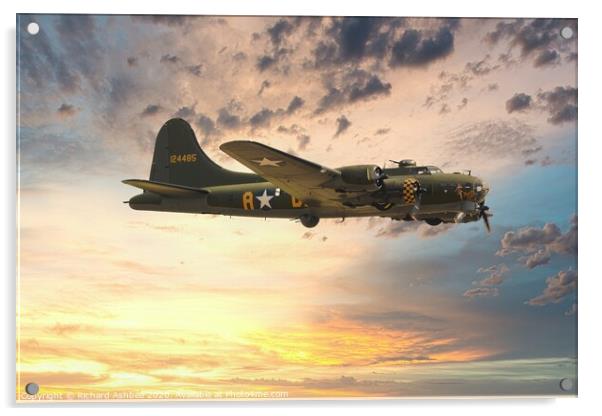 B17 Mission complete Acrylic by Richard Ashbee