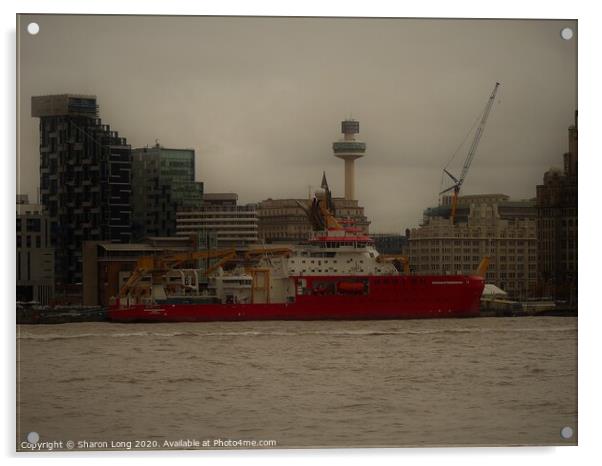 RRS Sir David Attenborough Ship in Liverpool Acrylic by Photography by Sharon Long 
