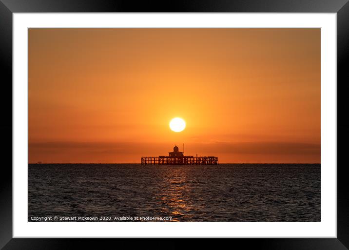 Herne Bay Pier Sunset Framed Mounted Print by Stewart Mckeown
