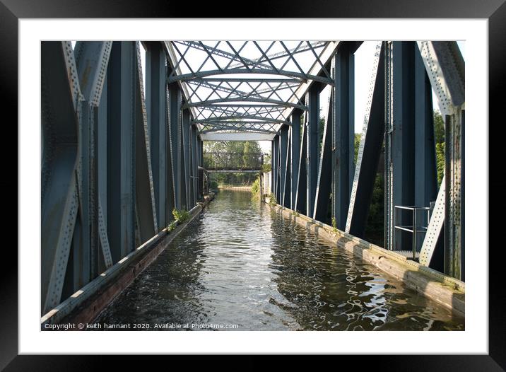 Barton bridge aqueduct  Framed Mounted Print by keith hannant