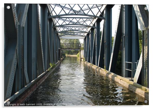 Barton bridge aqueduct  Acrylic by keith hannant