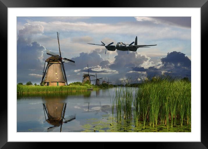 Mosquito And The Mill Framed Mounted Print by J Biggadike