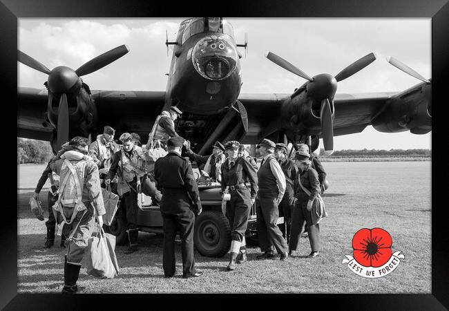 For those who didn't return - Lancaster Bomber Cre Framed Print by David Stanforth