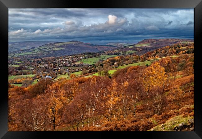 Hathersage and Hope Valley  Framed Print by Darren Galpin