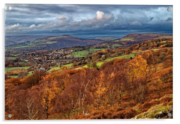 Hathersage and Hope Valley  Acrylic by Darren Galpin
