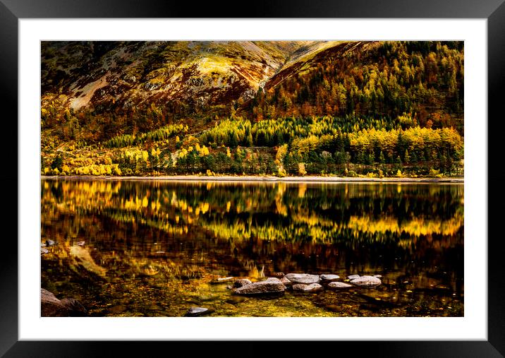 Thirlmere reflections, Cumbria, UK. Framed Mounted Print by Maggie McCall