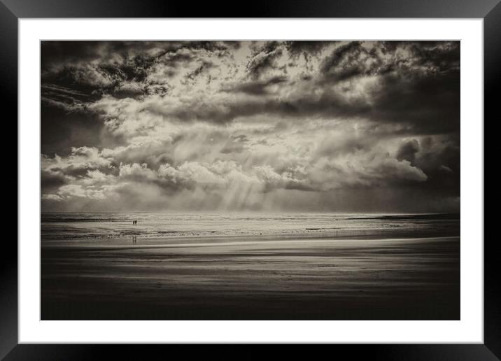 Storm Sky Mono Framed Mounted Print by Richard Downs