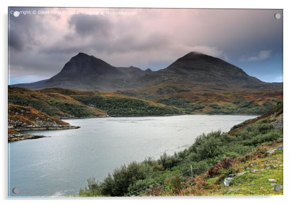 The Quinag Range, Assynt, NW Highlands of Scotland, UK Acrylic by David Forster