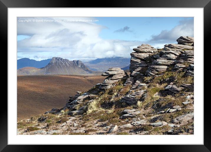  Stac Pollaidh from Cairn Conmheall, Scotland, UK Framed Mounted Print by David Forster