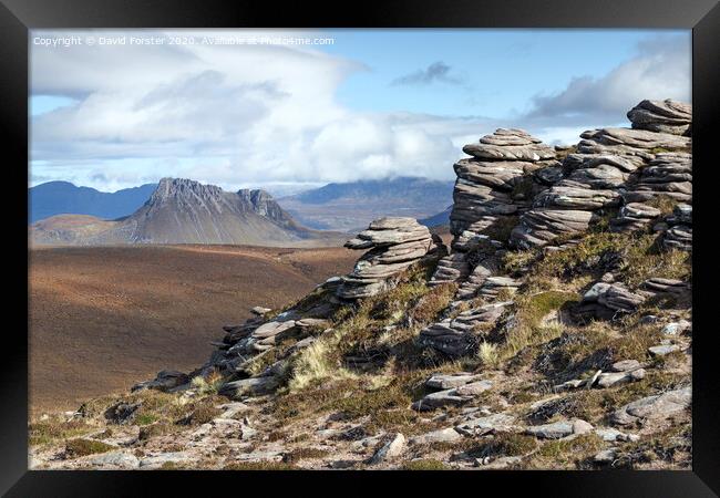  Stac Pollaidh from Cairn Conmheall, Scotland, UK Framed Print by David Forster