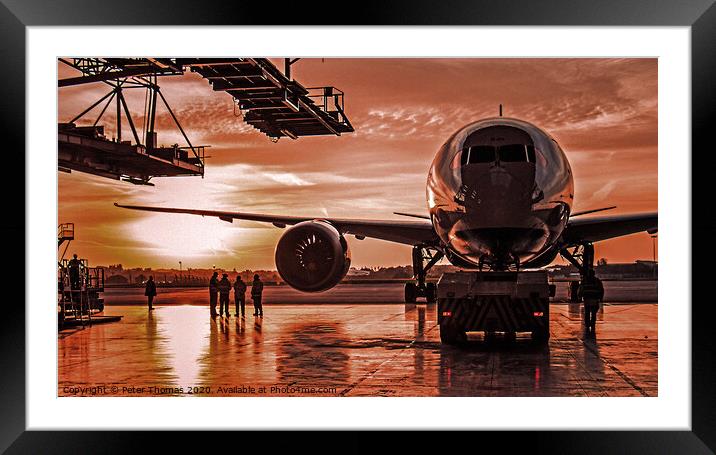 Majestic Dreamliner Framed Mounted Print by Peter Thomas