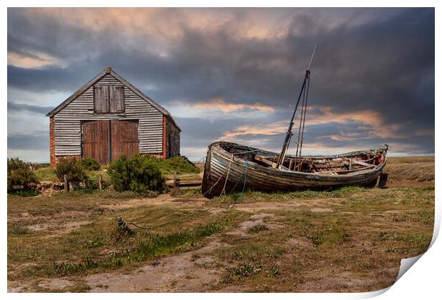 thornham coal barn Print by Kevin Snelling