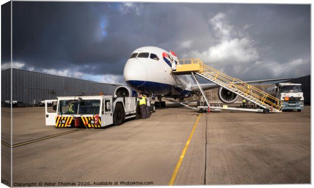 Pre input checks and defueling Canvas Print by Peter Thomas