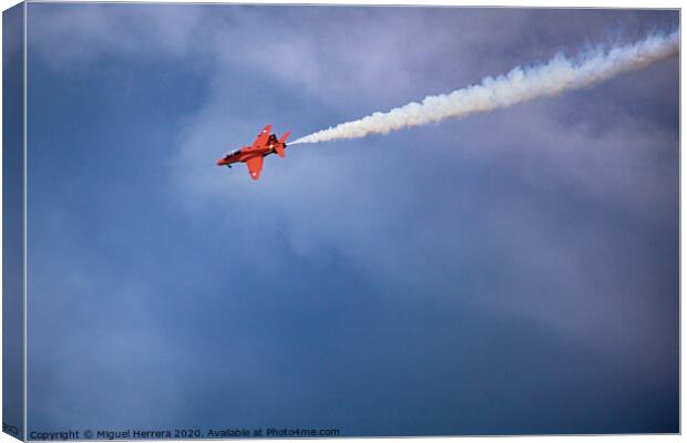 Red Arrow smoke on! Canvas Print by Miguel Herrera