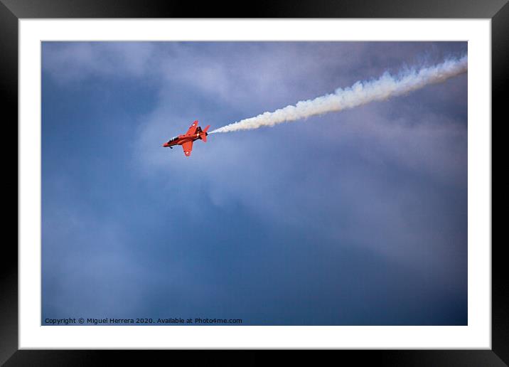Red Arrow smoke on! Framed Mounted Print by Miguel Herrera
