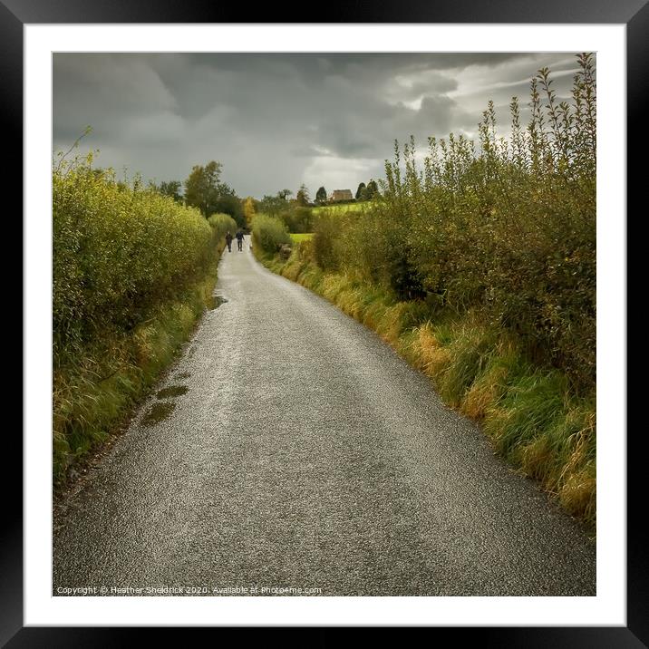 Barnoldswick Country Lane Framed Mounted Print by Heather Sheldrick