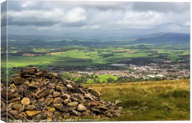 Barnoldswick from Weets Hill, Lancashire Canvas Print by Heather Sheldrick